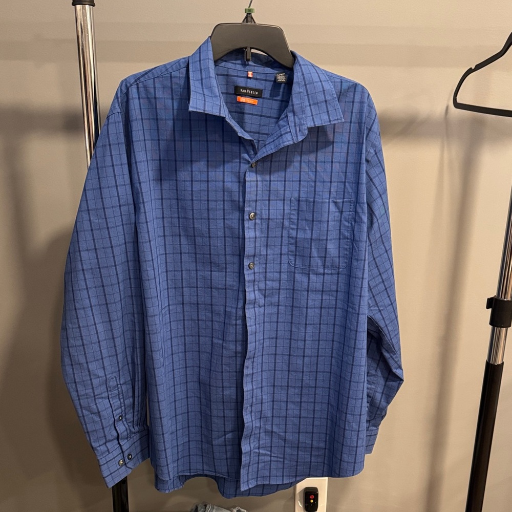 Van Heusen Blue Checkered Casual Shirt